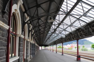 Railroad station in Dunedin, Otago, New Zealand